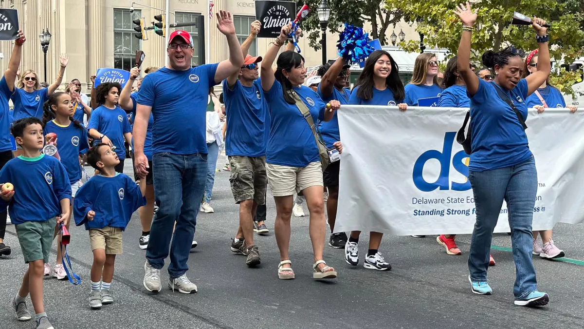DSEA marching in 2024 Labor Day parade
