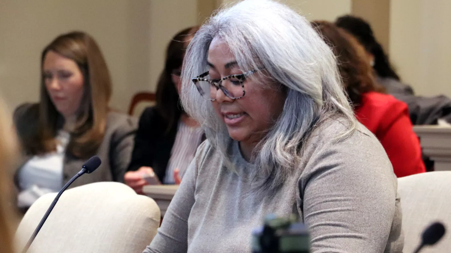 Naya Cruz testifies at the Delaware General Assembly Joint Finance Committee meeting on 2/19/25