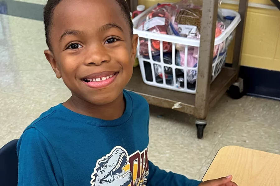 A smiling child