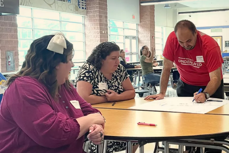 Members working on a plan